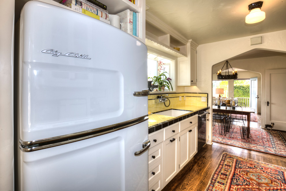 Example of a small tuscan home design design in Santa Barbara