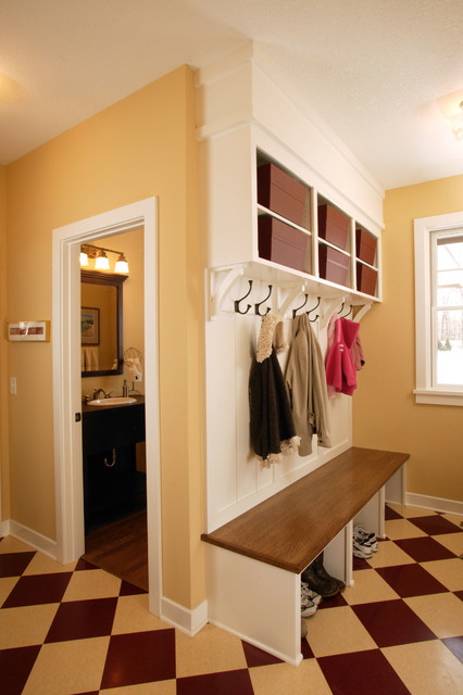 Spacious Mudroom with Built-In Bench - Craftsman - Entry 