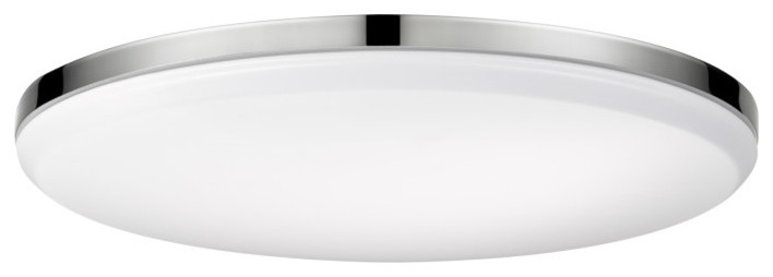 Ellington 28-Watt Chrome Integrated LED Flush Mount Ceiling Light