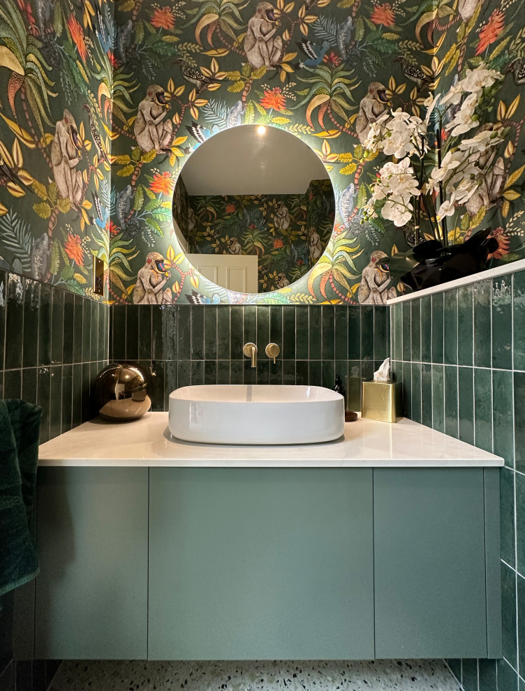 Eclectic bathroom photo in London