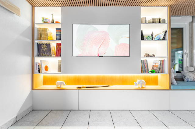 Agencement TV contemporary-vardagsrum