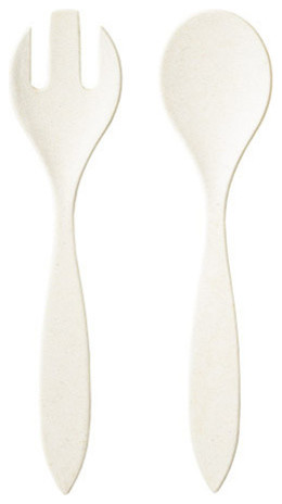 12 Inch Reusable Bamboo Serving Spoon/Fork Set 4 Ct
