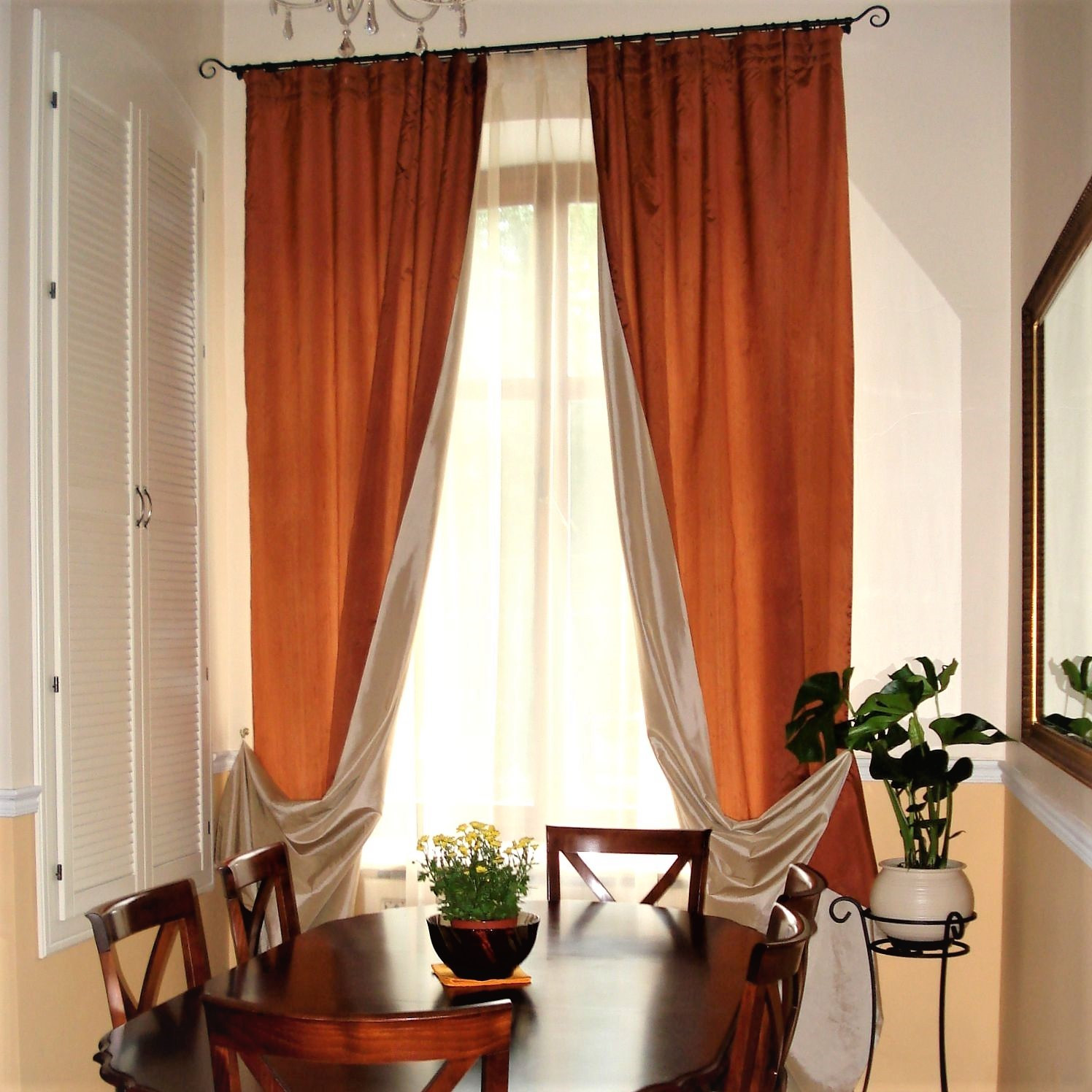 Шторы для гостиной в ретро стиле