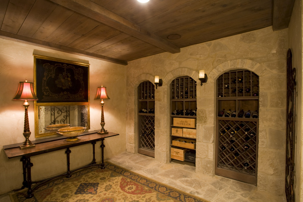 This is an example of a traditional wine cellar in Austin.