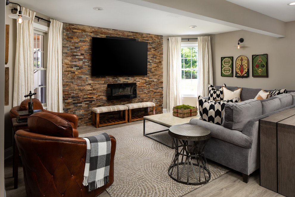 Example of a transitional basement design in DC Metro