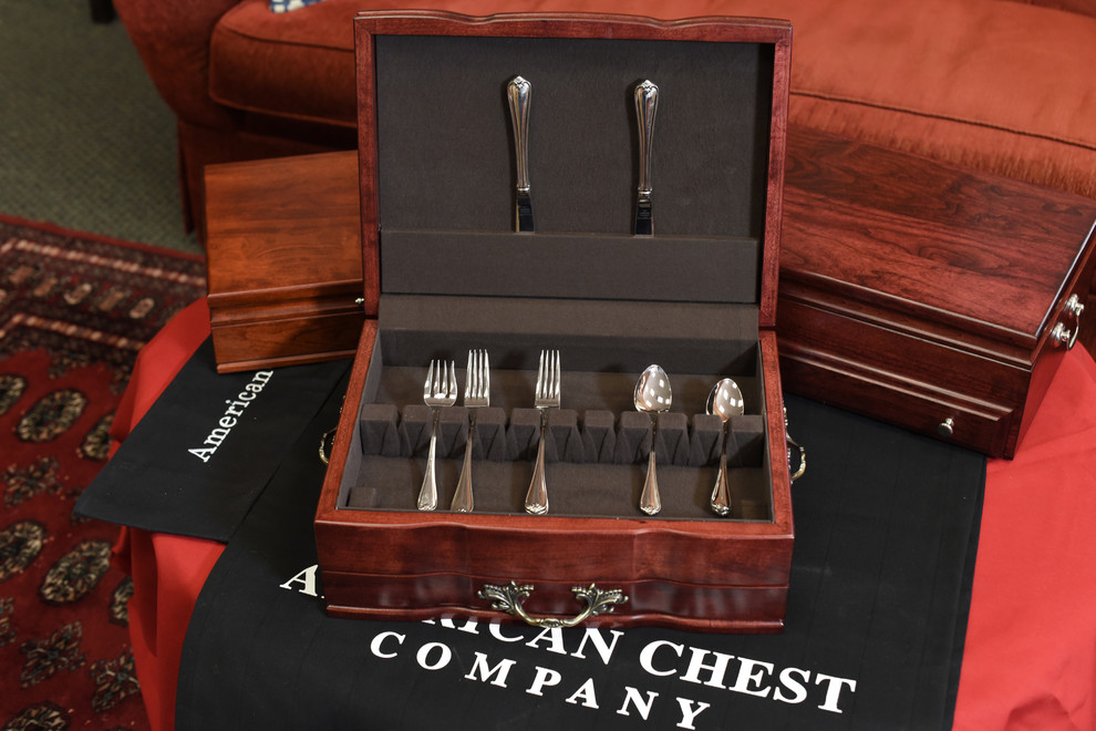 Grandeur Flatware Chest, Solid American Cherry Hardwood with Anti
