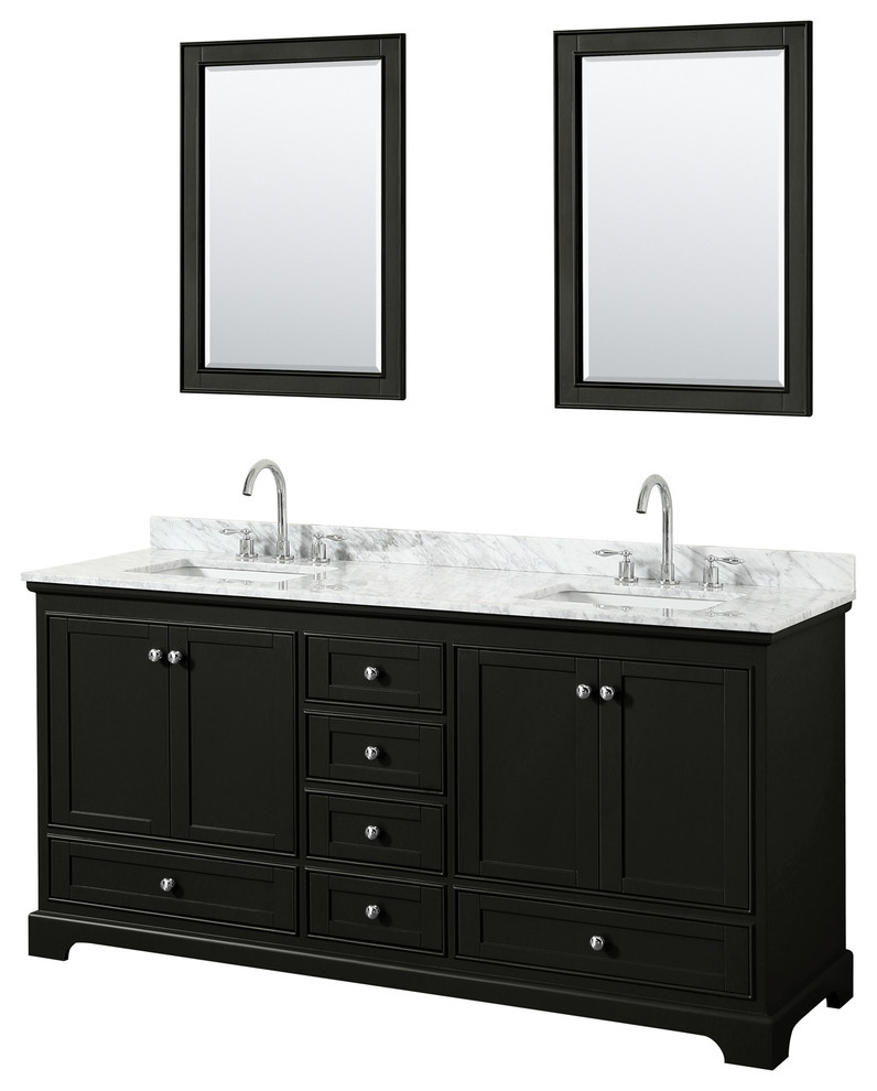 72 inch Double Bathroom Vanity Transitional Bathroom Vanities And