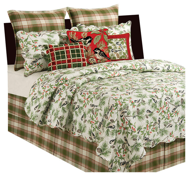 Jardin Rouge Bed Skirt By April Cornell Traditional Quilts And