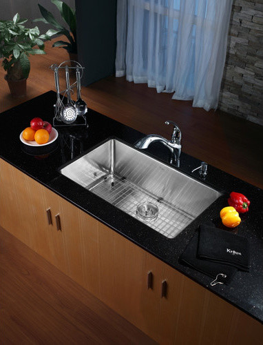 30" Undermount Single Bowl Kitchen Sink with 11" Faucet and Soap Dispenser in Ch