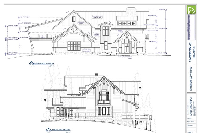 Timber Frame - Elevations rustic-exterior-elevation