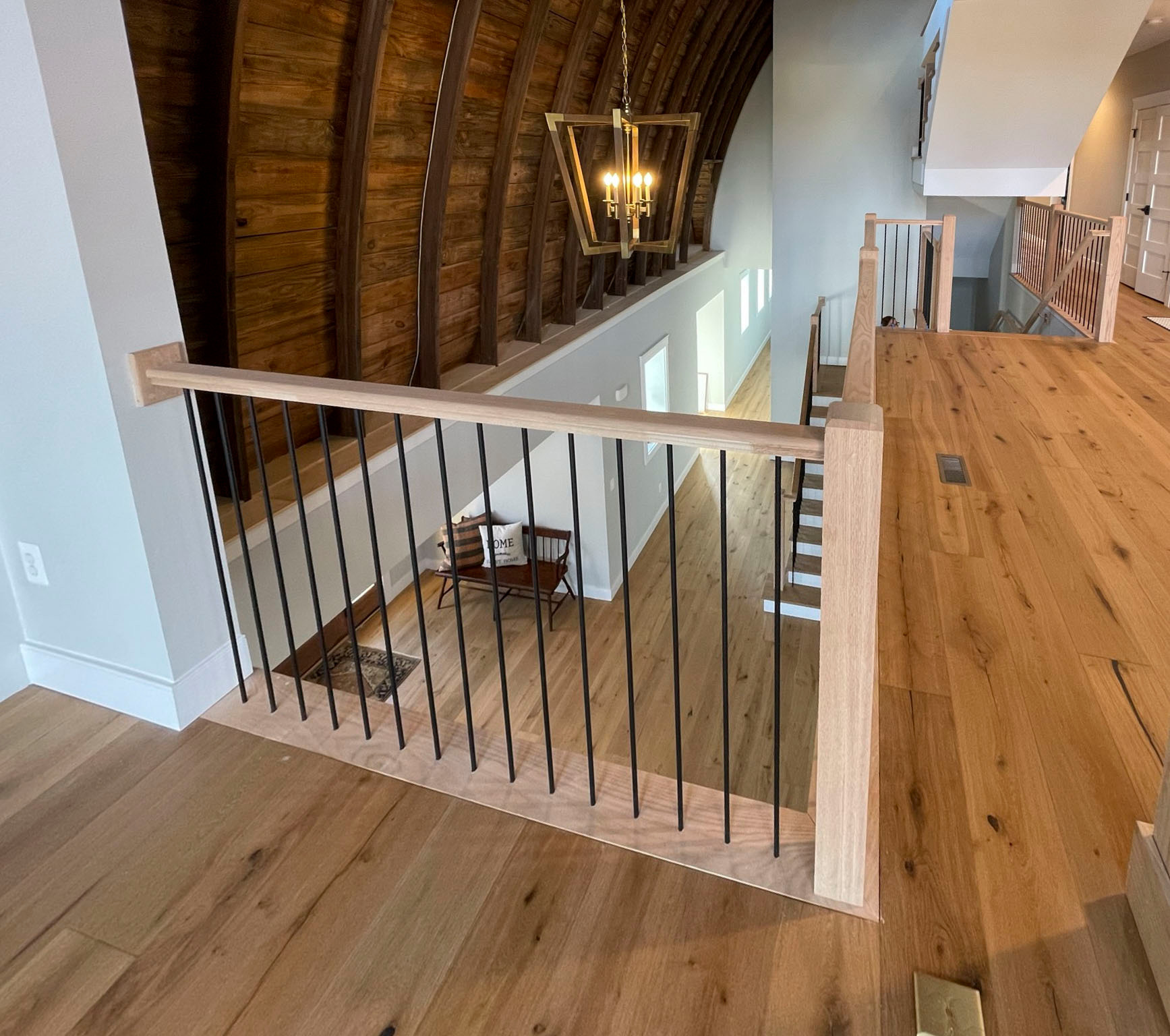 102_Straight-Freestanding Stairs/Landing in Barn Style Home, Leesburg VA 20175
