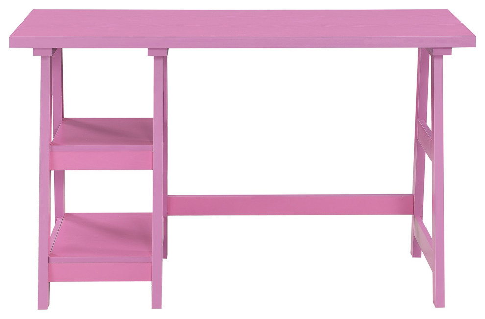 Designs2Go Trestle Desk With Shelves