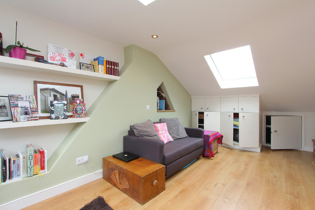 Loft conversion London contemporaneo-dormitorio