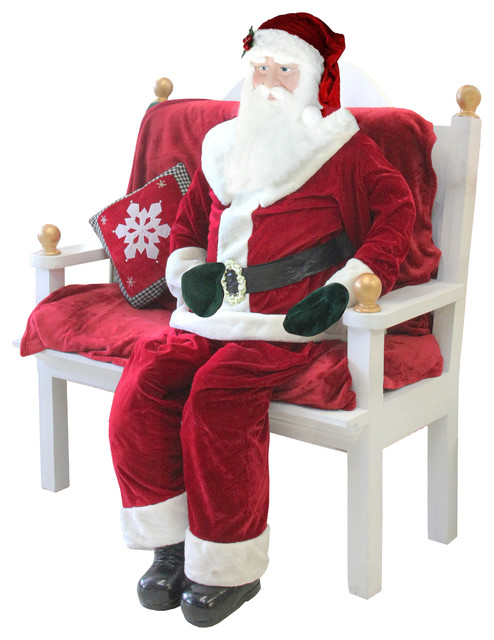 6' Red Huge Life Size Plush Standing Santa Claus Christmas Decor