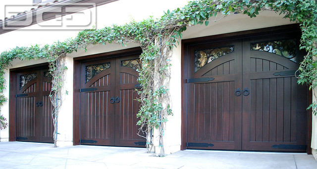 French Garage Doors For A Mediterranean Architectural Home In Orange   Mediterranean Shed 