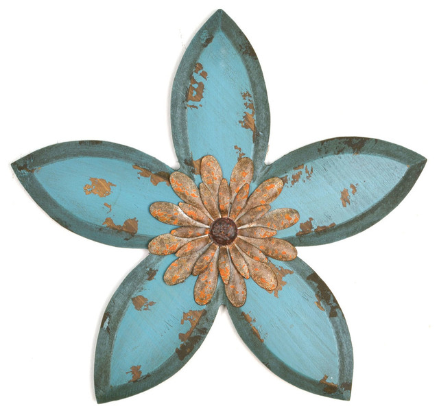 Stratton Home Decor Antique Flower Wall Decor SHD0165 Farmhouse