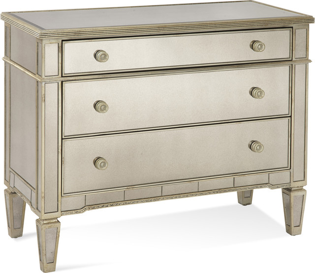 Borghese Mirrored Hall Chest Traditional Accent Chests And