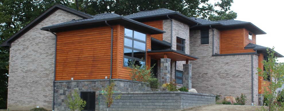 This is an example of a contemporary exterior in Detroit.