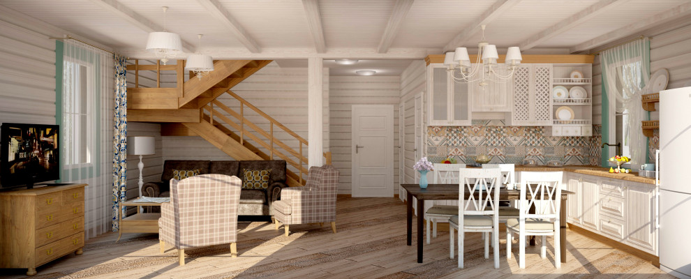 Интерьер загородного дома, д. Хабарское, Нижегородская область