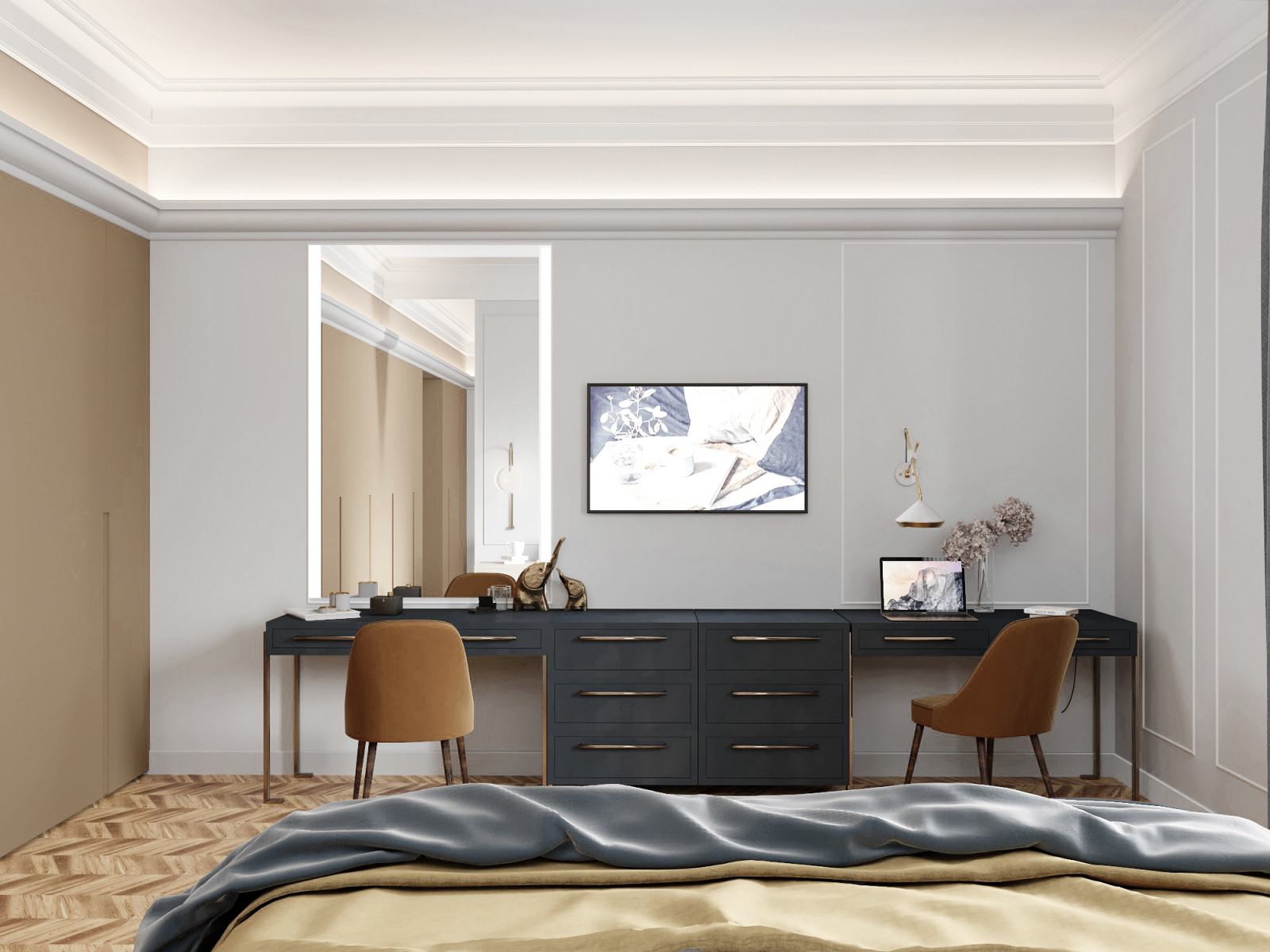 Таунхаус для большой семьи - спальни, санузлы