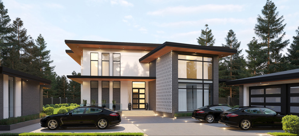 Экстерьер загородного особняка в Москве