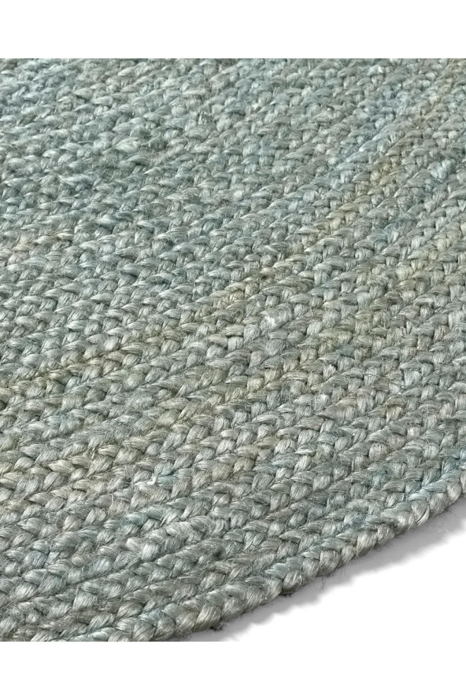 Round Blue Jute Rug La Forma Doc Contemporary Area Rugs by Oroa