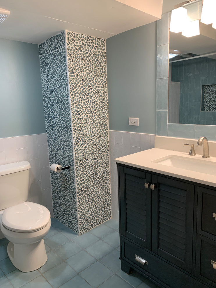 Home design - mid-sized transitional home design idea in Chicago