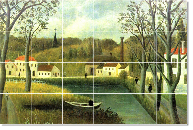 Jean-Jacques Rousseau Poster Art Painting Ceramic Tile Mural #65, 72"x48"