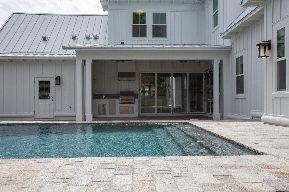 Crisp, Contemporary 2Story Farmhouse 9722 Farmhouse Pool New