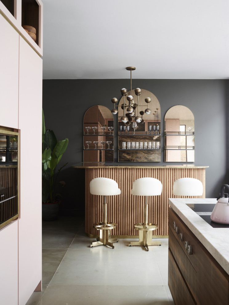 Design ideas for a scandi home bar in London.