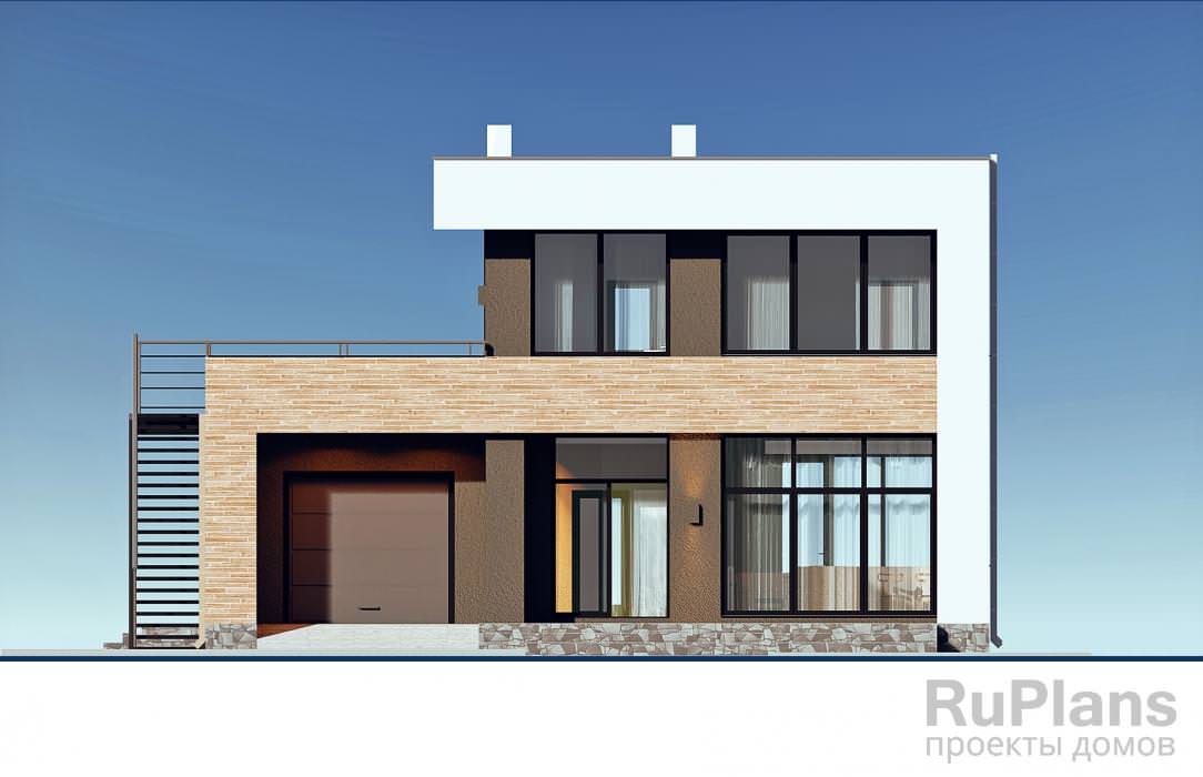 Rg6362 - Двухэтажный дом с гаражом и эксплуатируемой кровлей