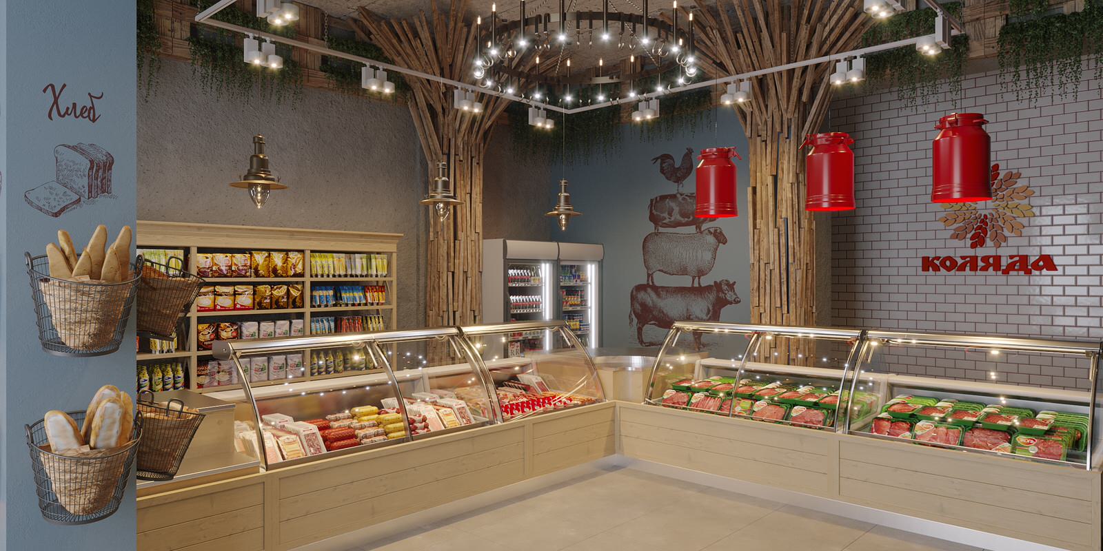 Проект мясного магазина Коляда 2