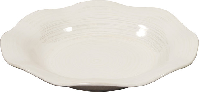 Iridescent White Ceramic Plate