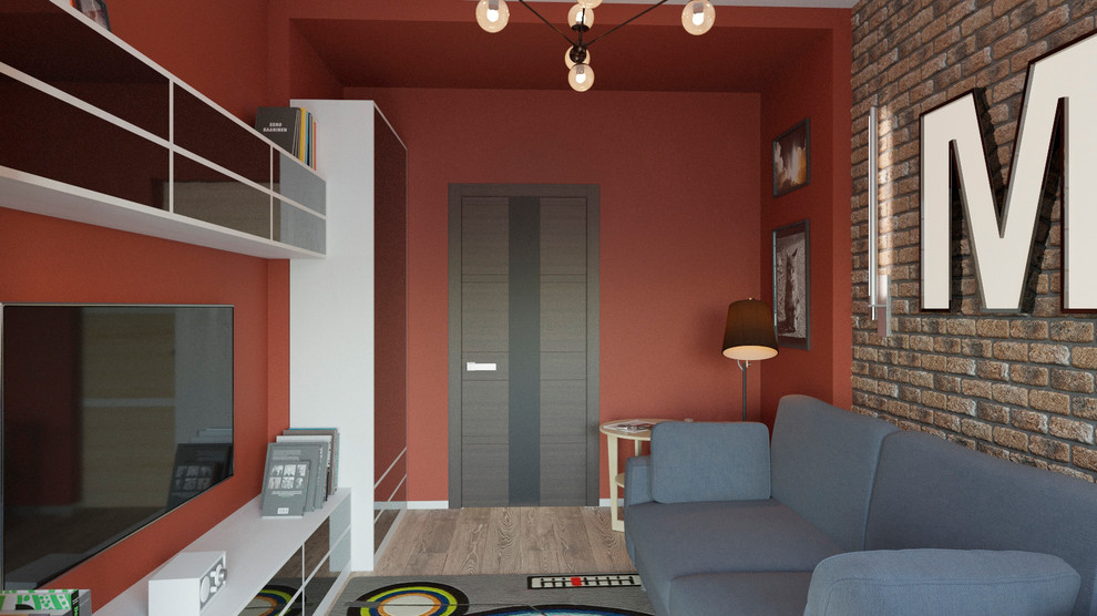 Современный интерьер с элементами лофт