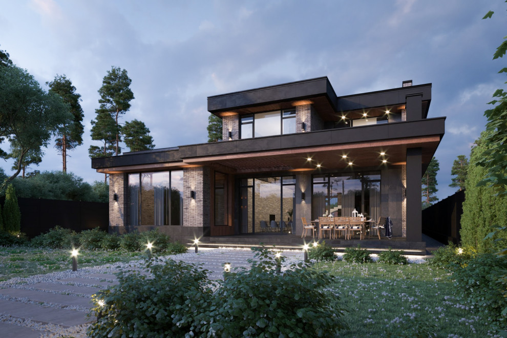 Городская вилла в темных тонах