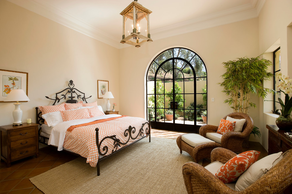Mediterranean bedroom in Santa Barbara.