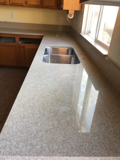 Light Brown Quartz contemporary-kitchen