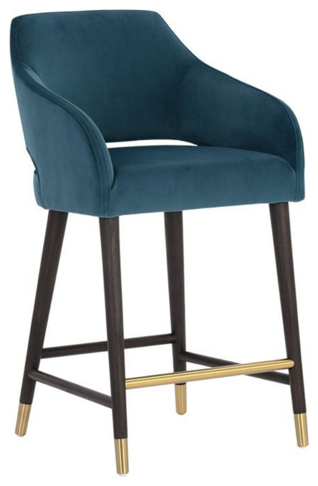 Arm Kitchen Counter stools, Teal