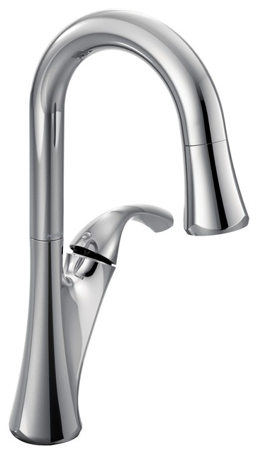 Moen Notch 1 Handle High Arc Pulldown Bar Faucet Contemporary