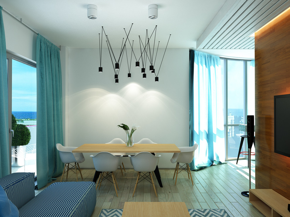 Гостиная совмещенная со столовой