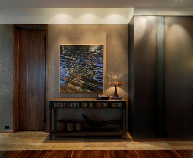 Quaker Bluff Residence rustic-home-bar