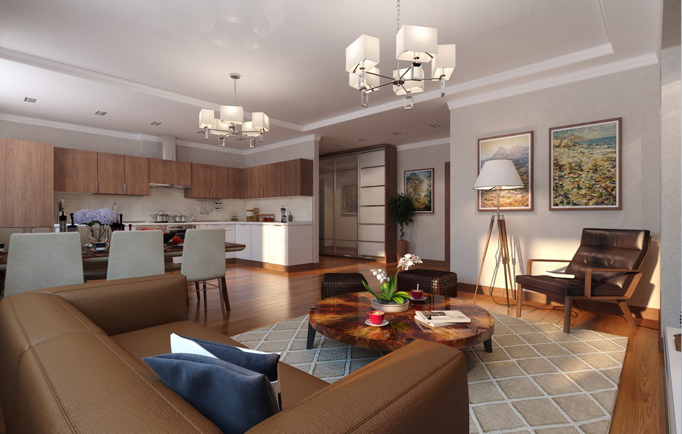 Двухкомнатная квартира в стиле ар-деко