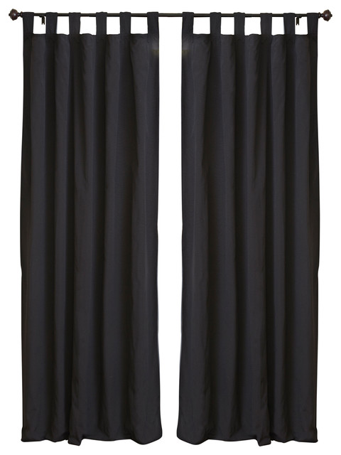 Twill Blackout Reversible Curtain Panels Set of 2 - Transitional - Curtains  - by Blazing Needles | Houzz