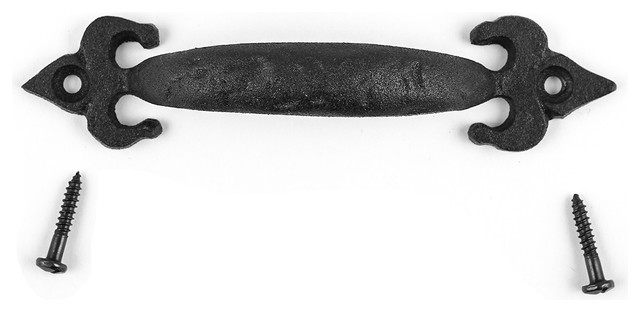 Drawer Pulls Black Hand Forged Iron Cabinet Handles Black
