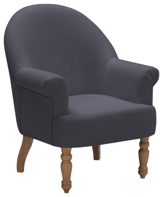 Rustic Manor Ronaldo Accent Chair Upholstered, Linen, Dark Gray
