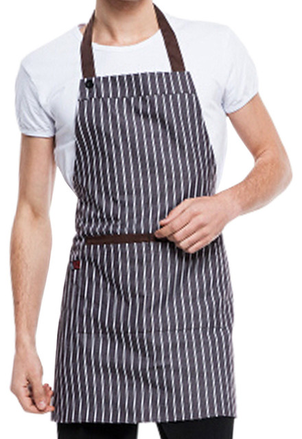 Women Girl New Stain Repellency Kitchen Apron Cooking Aprons Dress With Pocket