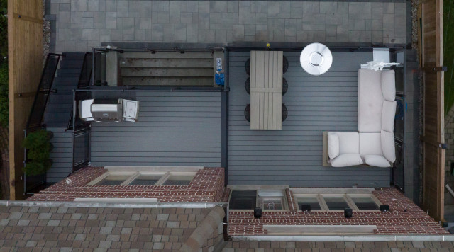 2022 Projects Gallery - Backyard Composite Deck and Swimming Pool 