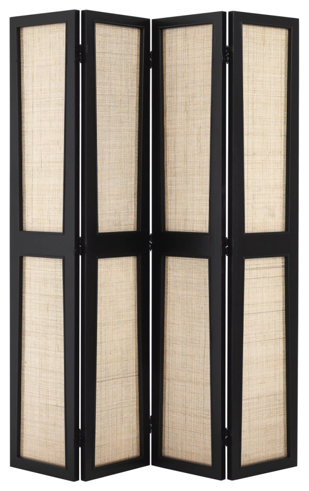 Black Rattan Cane Room Divider Eichholtz Juliane Tropical Screens And Room Dividers by