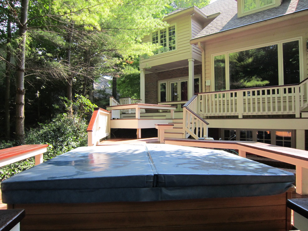 Inspiration for a backyard deck remodel in Indianapolis