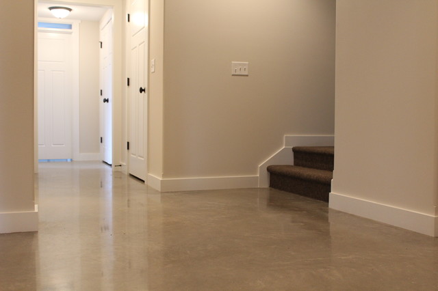 Polished Concrete Floor With Exposed Aggregate Basement